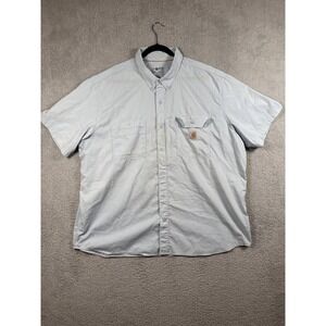 Carhartt Force Shirt Mens 3XL Relaxed Fit Button Up Short Sleeve Workwear